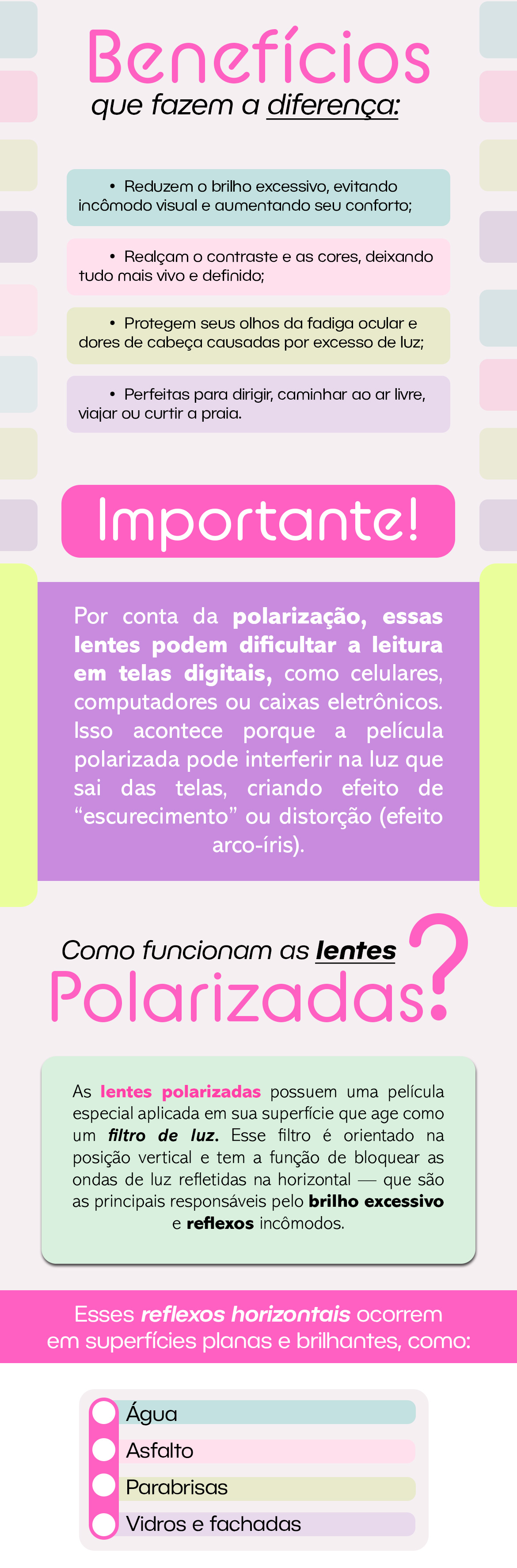 Lançamentos em lentes polarizadas Menina Flor